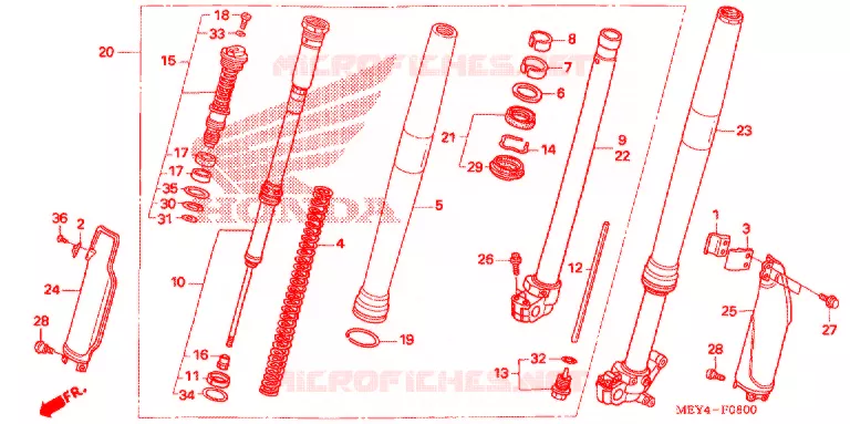 FOURCHE Honda MOTO 450 CRF 2012  CRF450XC