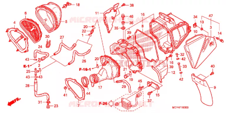 FILTRE A AIR Honda MOTO 450 CRF 2013  CRF450XD
