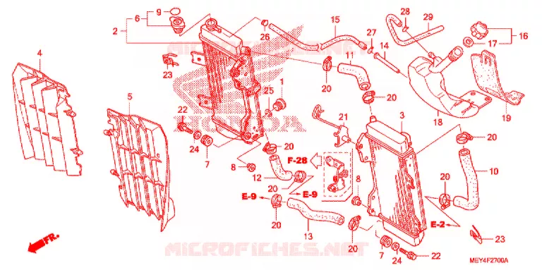 RADIATEUR Honda MOTO 450 CRF 2013  CRF450XD