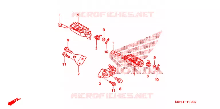 REPOSE PIED Honda MOTO 450 CRF 2013  CRF450XD