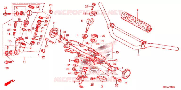GUIDON - TE DE FOURCHE Honda MOTO 450 CRF 2015  CRF450XF