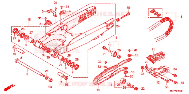 BRAS OSCILLANT Honda MOTO 450 CRF 2016  CRF450XG