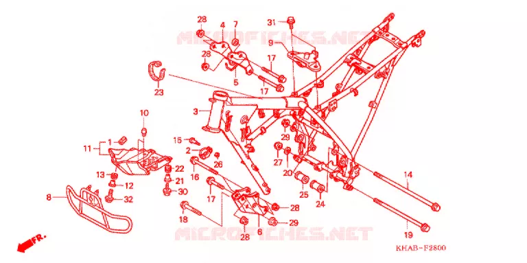 CADRE Honda MOTO 200 CTX 2012  CTX2003