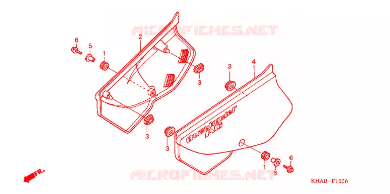 COUVERCLES LATERAUX Honda MOTO 200 CTX 2012  CTX2003