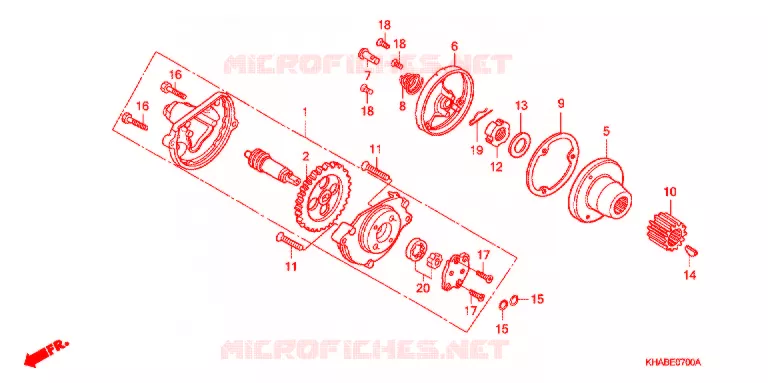 POMPE A HUILE Honda MOTO 200 CTX 2012  CTX2003
