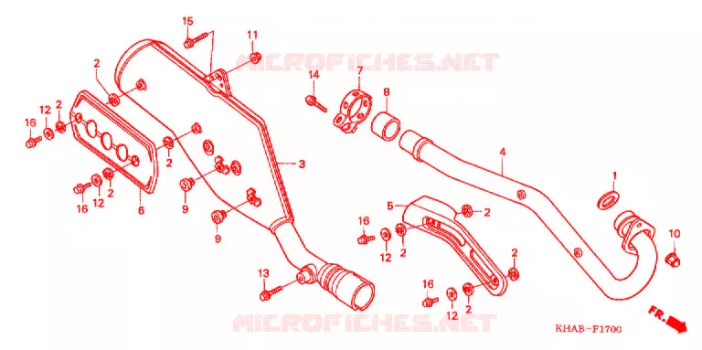 SILENCIEUX D'ECHAPPEMENT Honda MOTO 200 CTX 2003  CTX2003