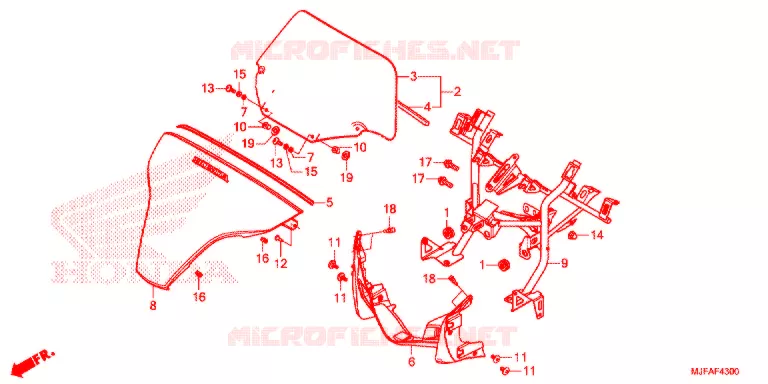 PARE-BRISE Honda MOTO 700 CTX 2015  CTX700AF