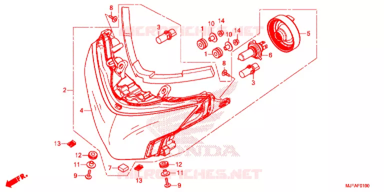 PHARE Honda MOTO 700 CTX 2015  CTX700DF