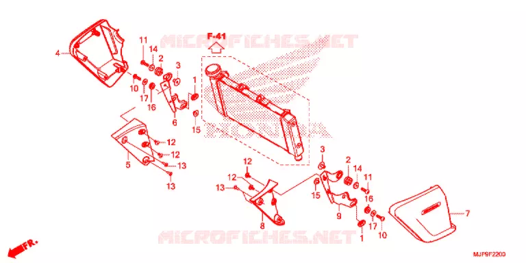 OUIES DE RADIATEUR Honda MOTO 700 CTX 2016  CTX700DG