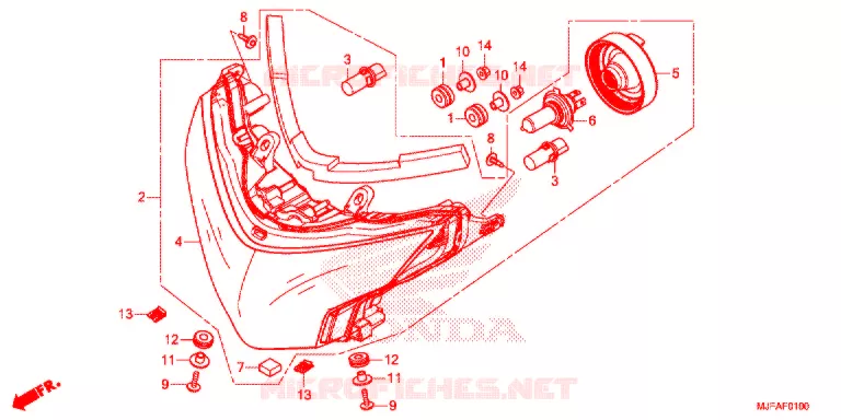 PHARE Honda MOTO 700 CTX 2014  CTX700E