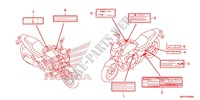 ETIQUETTE DE PRECAUTIONS pour Honda CTX 700 N ABS de 2014