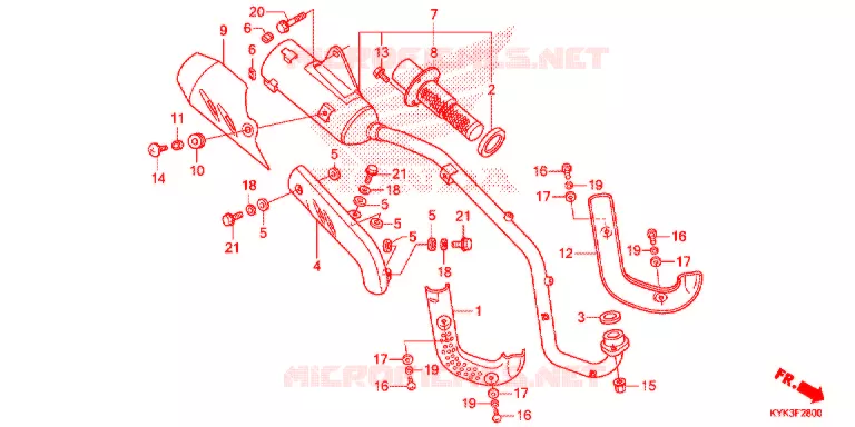 SILENCIEUX D'ECHAPPEMENT Honda MOTO 110 CRF 2019  CRF110FH