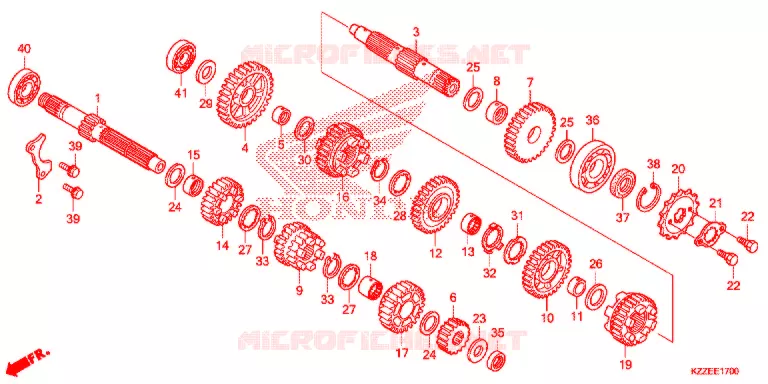 BOITE DE VITESSES Honda MOTO 250 CRF 2017  CRF250LAH