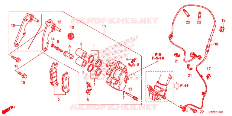 ETRIER DE FREIN AVANT Honda MOTO 250 CRF 2018  CRF250LAH