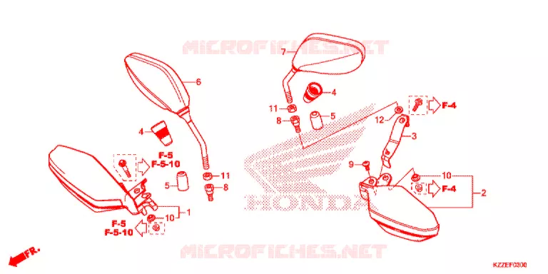 RETROVISEUR - PROTEGE MAIN Honda MOTO 250 CRF 2018  CRF250LAH