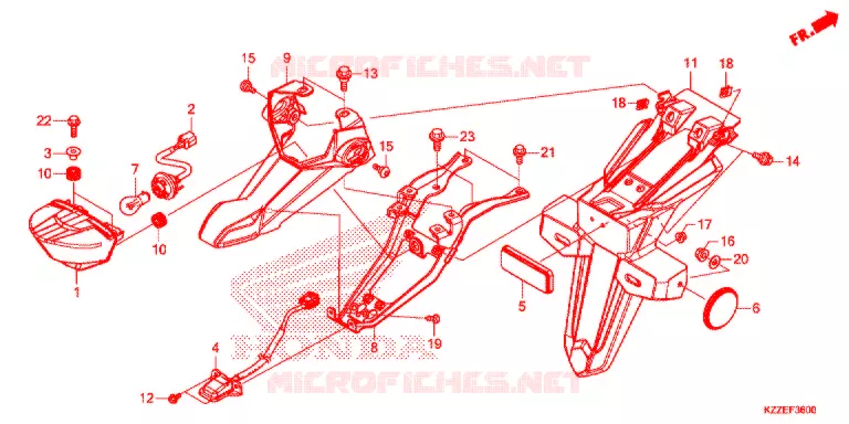 FEU ARRIERE Honda MOTO 250 CRF 2017  CRF250LAH