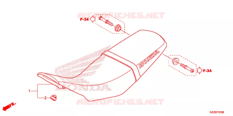 SELLE Honda MOTO 250 CRF 2018  CRF250LAH