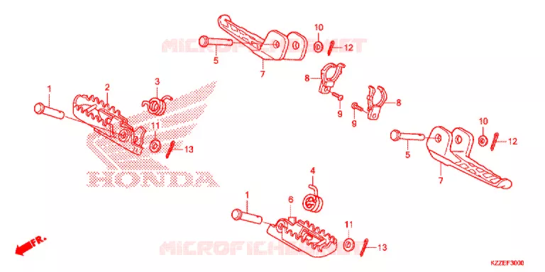 REPOSE PIED Honda MOTO 250 CRF 2017  CRF250LH
