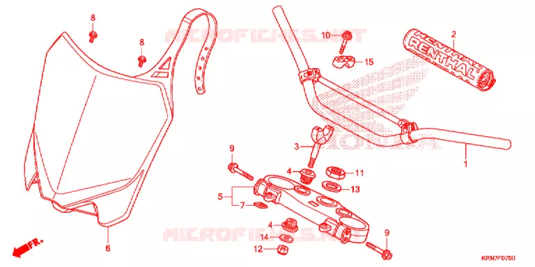 GUIDON - TE DE FOURCHE Honda MOTO 250 CRF 2017  CRF250RH