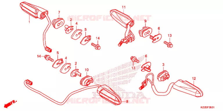CLIGNOTANT (CRF250RL/RLA) Honda MOTO 250 CRF 2017  CRF250RLAH