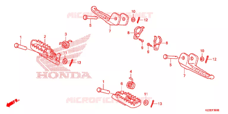 REPOSE PIED Honda MOTO 250 CRF 2017  CRF250RLAH