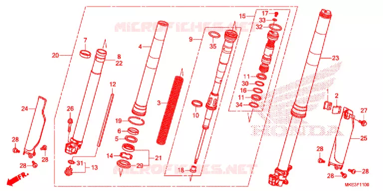 FOURCHE Honda MOTO 450 CRF 2017  CRF450RH