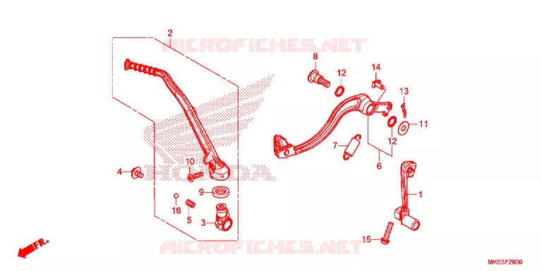 PEDALE - KICK Honda MOTO 450 CRF 2017  CRF450RH