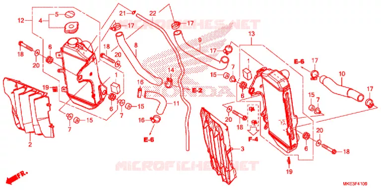 RADIATEUR Honda MOTO 450 CRF 2017  CRF450RH