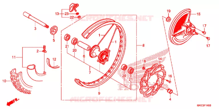 ROUE AVANT Honda MOTO 450 CRF 2017  CRF450RH