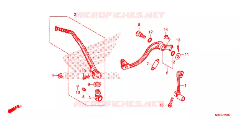 PEDALE - KICK Honda MOTO 450 CRF 2017  CRF450RH