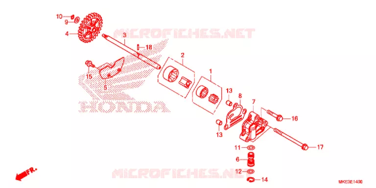 POMPE A HUILE Honda MOTO 450 CRF 2017  CRF450RH