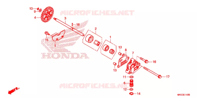POMPE A HUILE Honda MOTO 450 CRF 2017  CRF450RXH