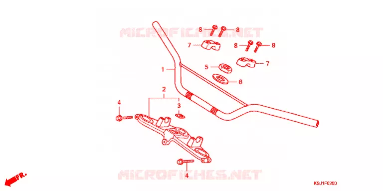 GUIDON Honda MOTO 100 CRF 2007  CRF100F7
