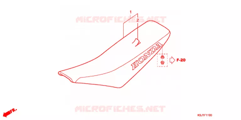 SELLE Honda MOTO 100 CRF 2009  CRF100F9