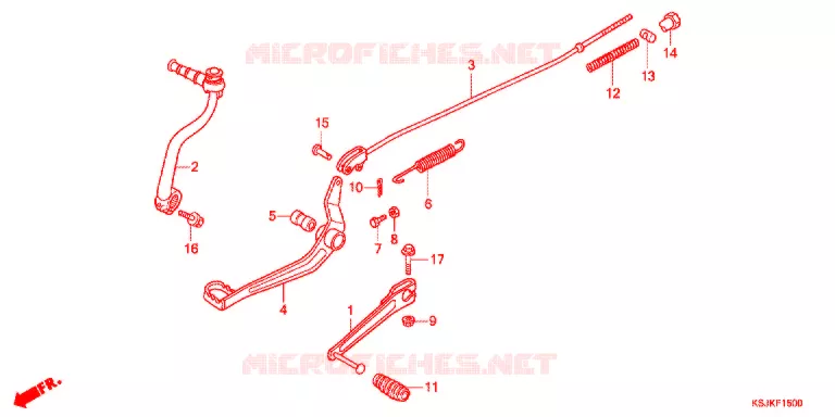 PEDALE Honda MOTO 100 CRF 2011  CRF100FB