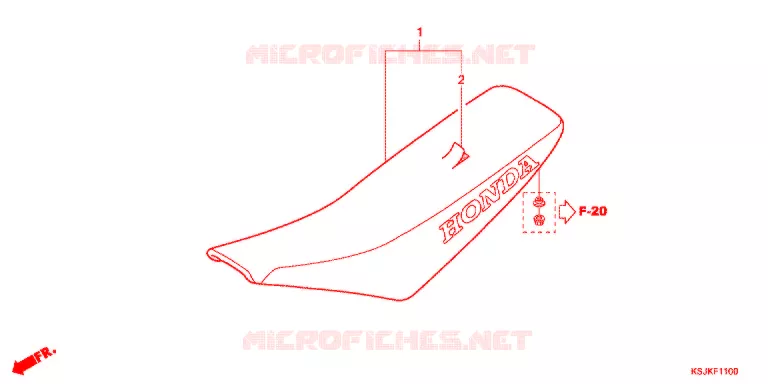 SELLE Honda MOTO 100 CRF 2011  CRF100FB