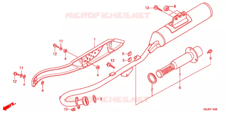 SILENCIEUX D'ECHAPPEMENT Honda MOTO 100 CRF 2011  CRF100FB