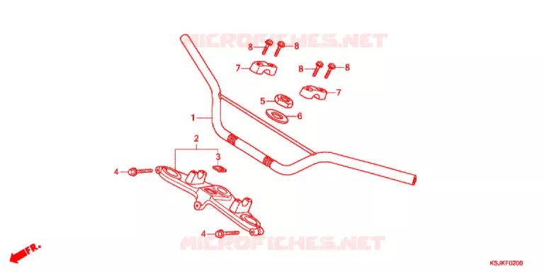 GUIDON Honda MOTO 100 CRF 2012  CRF100FC