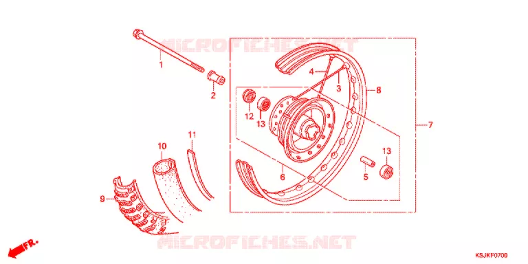ROUE AVANT Honda MOTO 100 CRF 2012  CRF100FC