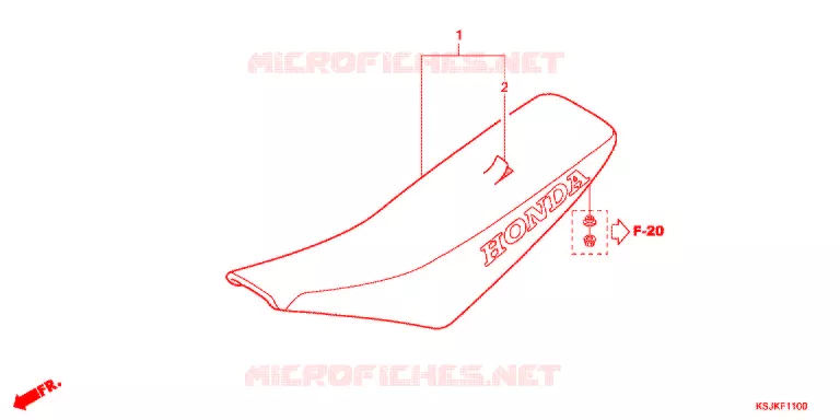 SELLE Honda MOTO 100 CRF 2012  CRF100FC