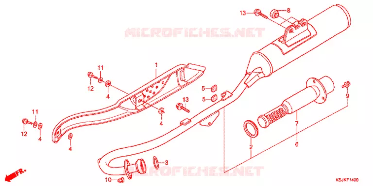 SILENCIEUX D'ECHAPPEMENT Honda MOTO 100 CRF 2012  CRF100FC