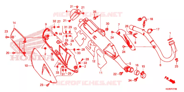 SILENCIEUX D'ECHAPPEMENT Honda MOTO 250 CRF 2017  CRF250RLH