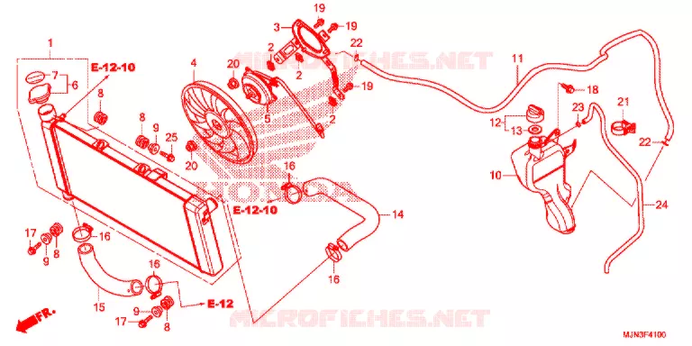 RADIATEUR Honda MOTO 1300 CTX 2016  CTX1300AG
