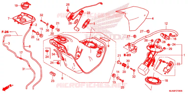 RESERVOIR A CARBURANT Honda MOTO 1300 CTX 2016  CTX1300AG