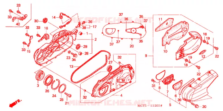 BRAS OSCILLANT (FJS4002/3 FJS6001/2/3) Honda SCOOTER 400 SILVERWING 2002  FJS4002