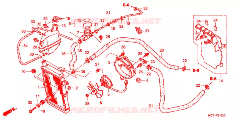 RADIATEUR Honda SCOOTER 400 SILVERWING 2002  FJS4002