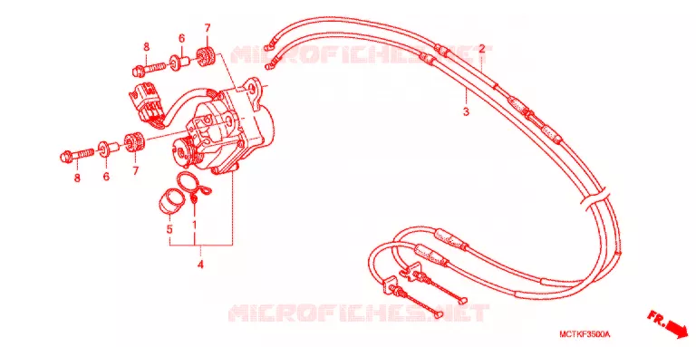 SERVO-MOTEUR (FJS400A/D/FJS600A/D5-8) Honda SCOOTER 400 SILVERWING 2007  FJS400A7