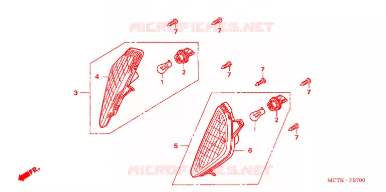 CLIGNOTANT (FJS400A/D/FJS600A/D5-8) Honda SCOOTER 400 SILVERWING 2008  FJS400A8