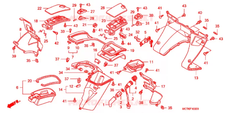 PROTEGE JAMBES (FJS400A/D/FJS600A/D5-8) Honda SCOOTER 400 SILVERWING 2008  FJS400A8