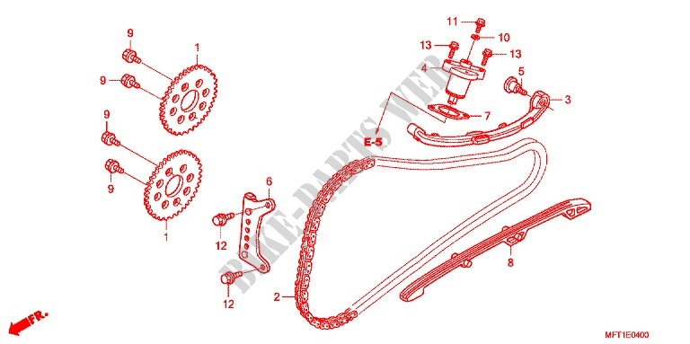CHAINE DE DISTRIBUTION   TENDEUR pour Honda SILVER WING 400 GT ABS de 2009